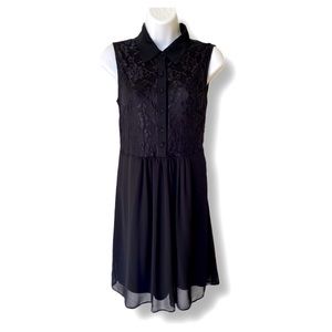 Suzy shier Black lace sleeveless dress